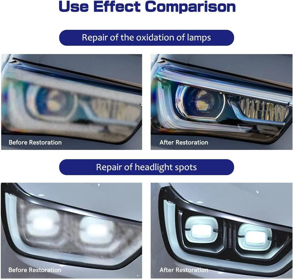 Restaurador de Faros 3PCS | Líquido Renovador para Faros de Coche