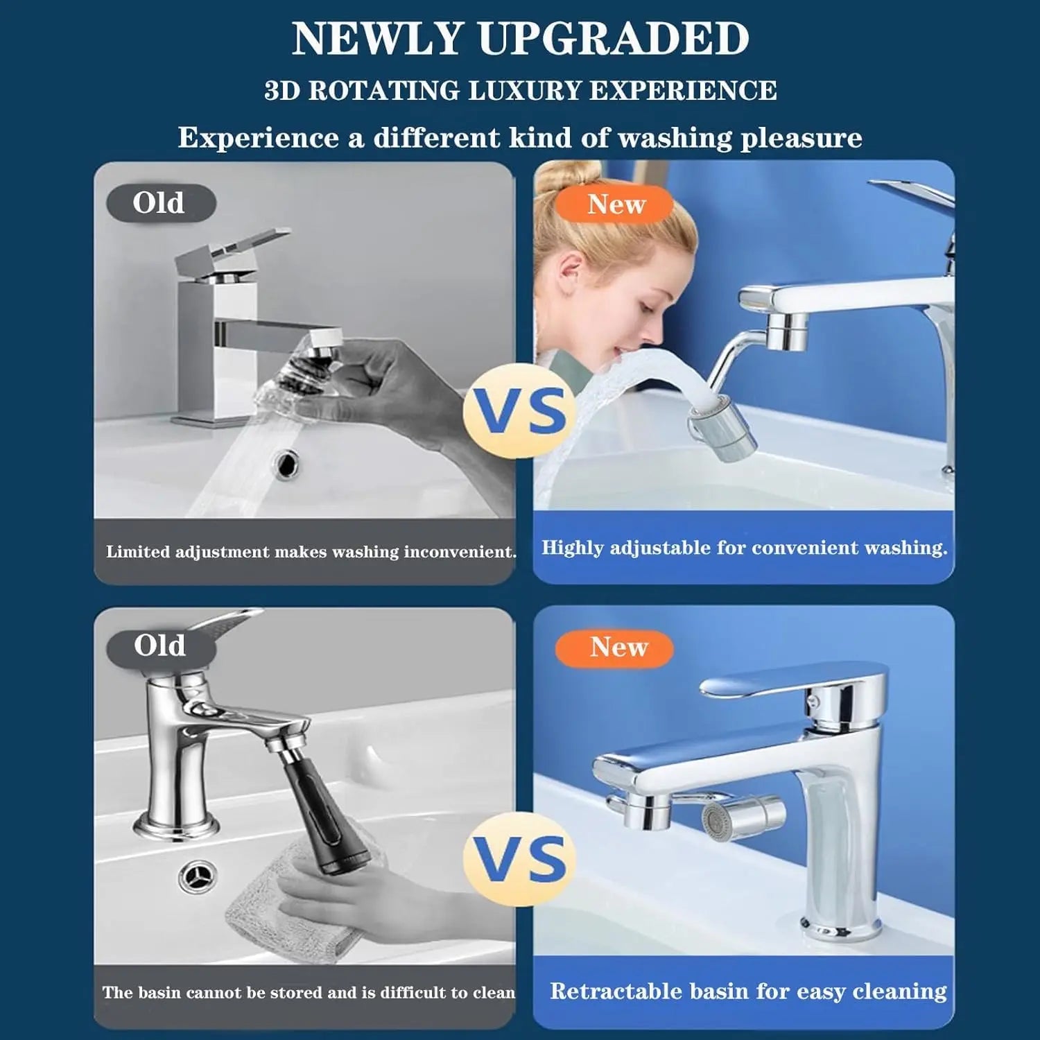 FlexFlow 1080° — Extensor de Grifo Giratorio 2 en 1