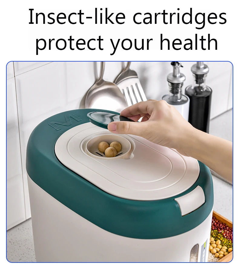 Dispensador de Arroz 5/10 kg | Contenedor Hermético para Alimentos