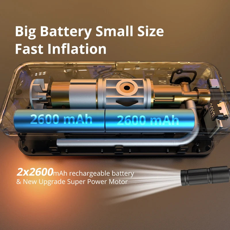 Inflador Portátil Inalámbrico para Coche | Pantalla Digital y Auto-Stop