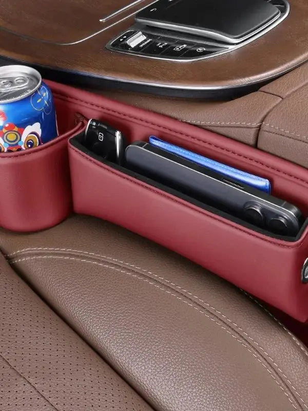 Organizador de Asiento para Coche | Bolsillo Multiusos para Móvil, Llaves y Cartera