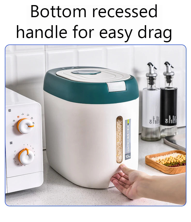 Dispensador de Arroz 5/10 kg | Contenedor Hermético para Alimentos