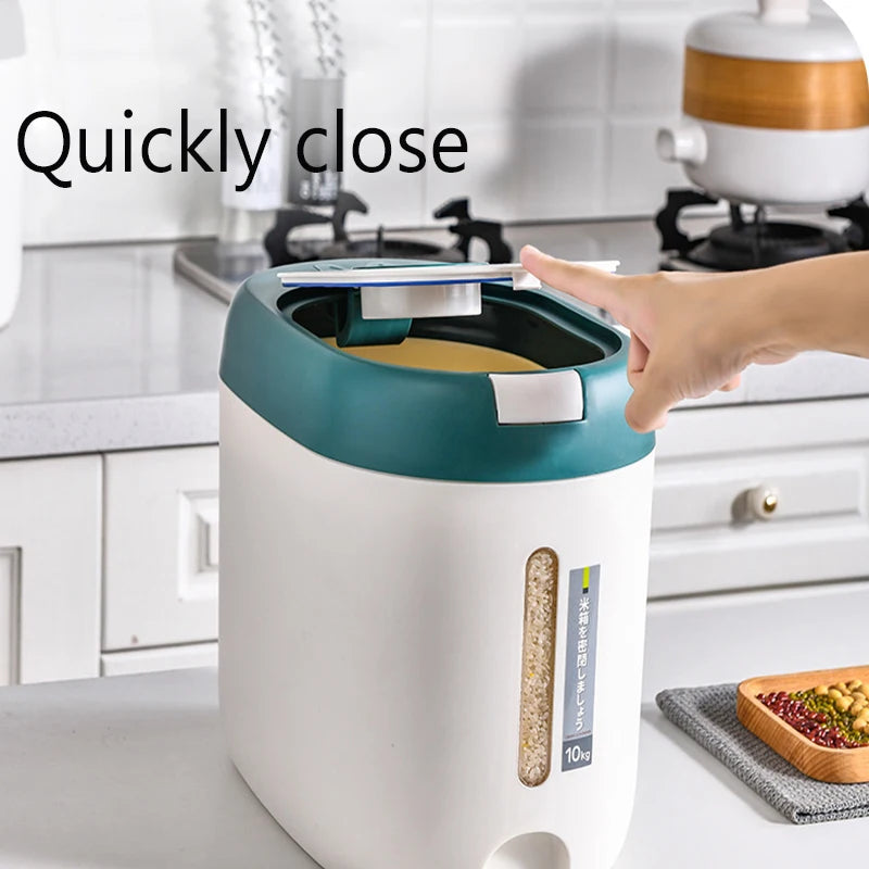 Dispensador de Arroz 5/10 kg | Contenedor Hermético para Alimentos
